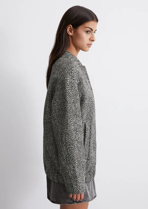 Бомбер из смесовой шерсти