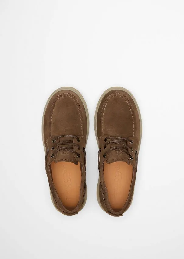 Топсайдеры из натуральной замши