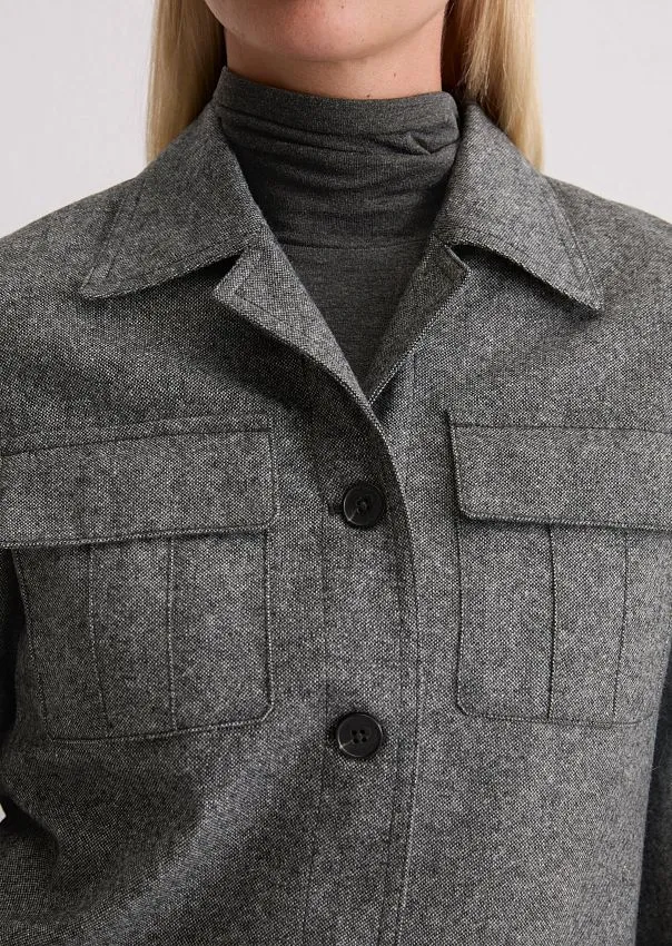 Твидовая верхняя рубашка из смесовой шерсти Marc o'Polo - фото 4