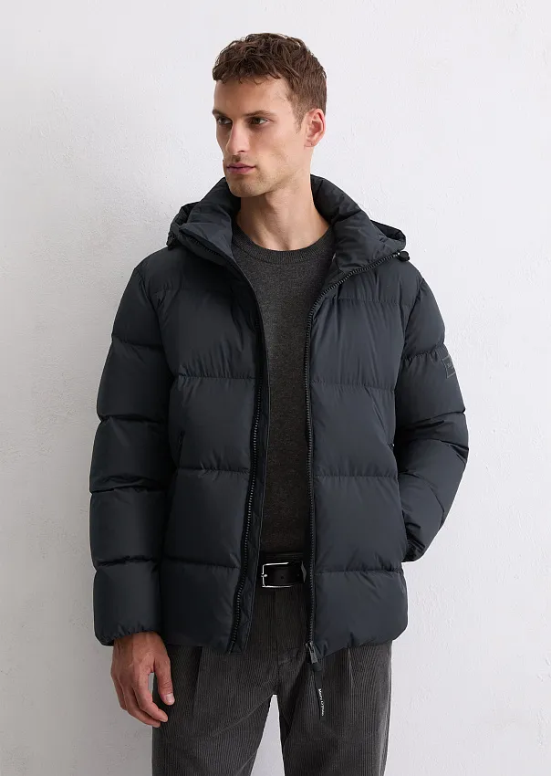 Стеганый пуховик со съемным капюшоном Marc o'Polo - фото 1