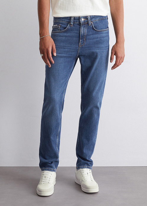Джинсы зауженные из эластичного хлопка