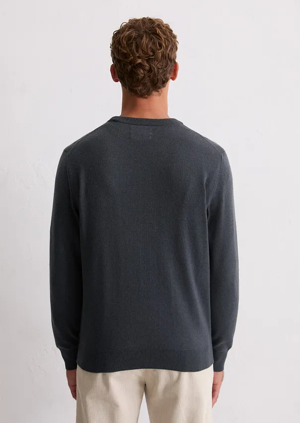 Джемпер с круглым вырезом из смеси хлопка и шерсти Marc o'Polo - фото 2