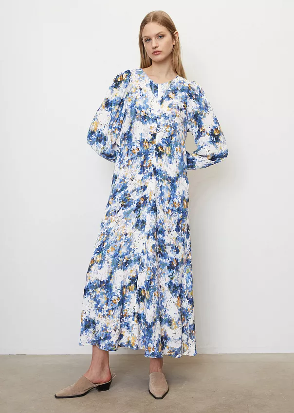 Платье-макси из смеси купро и вискозы с принтом Marc o'Polo - фото 1