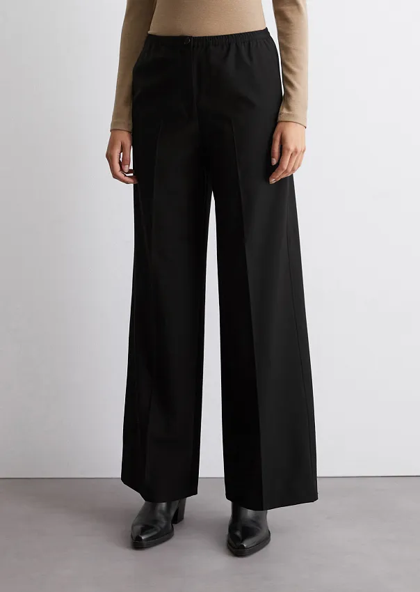 Широкие брюки из смесовой шерсти