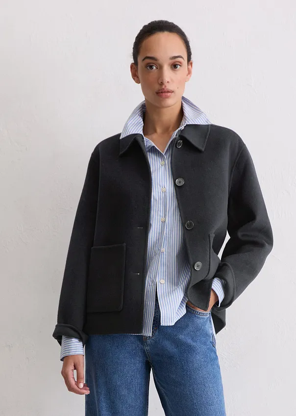 Куртка-рубашка из смесовой шерсти