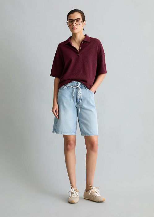 Поло из смесового хлопка 