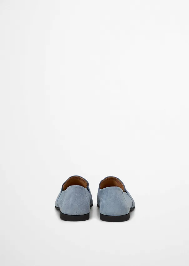 Лоферы из натуральной замши