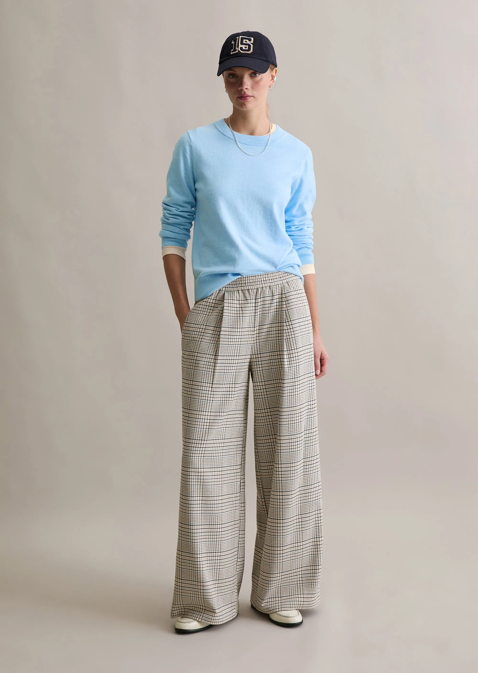 Брюки в клетку из переработанного полиэстера Marc o'Polo - фото 1