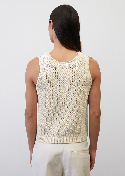Вязаный топ приталенного кроя из органического хлопка