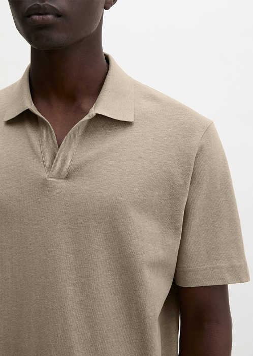 Поло из хлопка и льна
