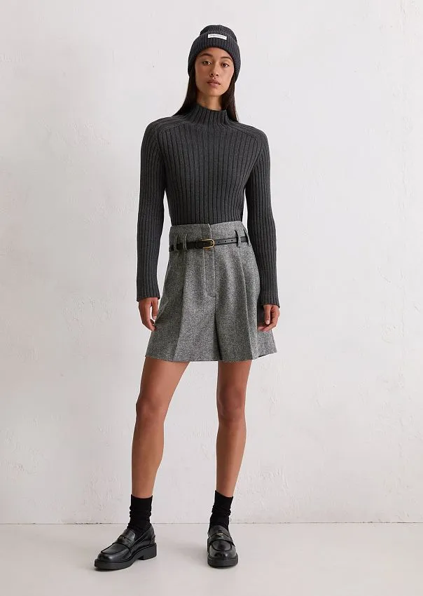 Тонкий свитер с высоким воротом из плотного хлопка Marc o'Polo - фото 3