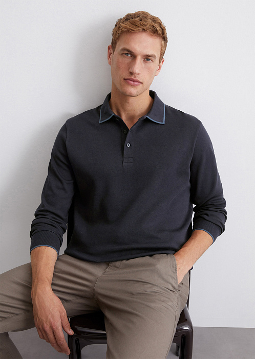 Поло с длинными рукавами