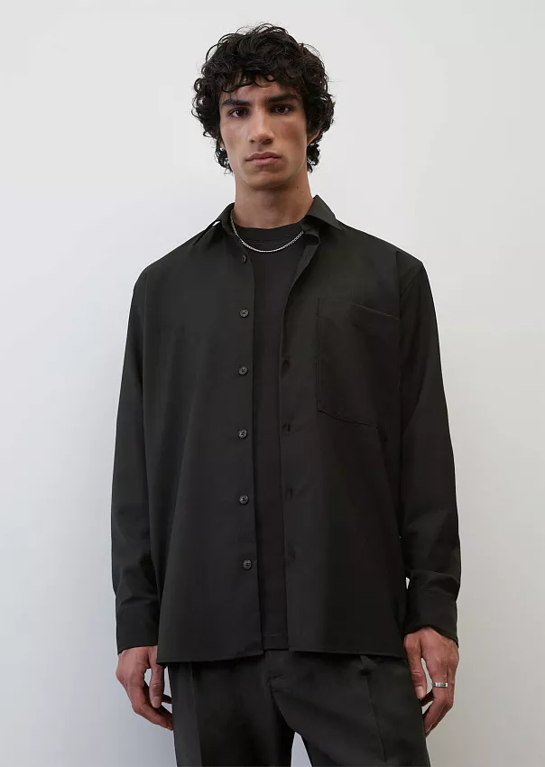 Рубашка с длинными рукавами из мягкой шерсти Marc o'Polo - фото 1