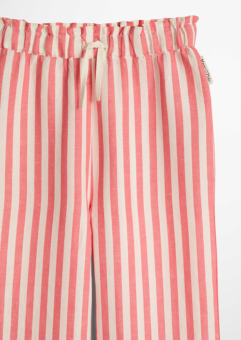 Брюки изо льна и хлопка
