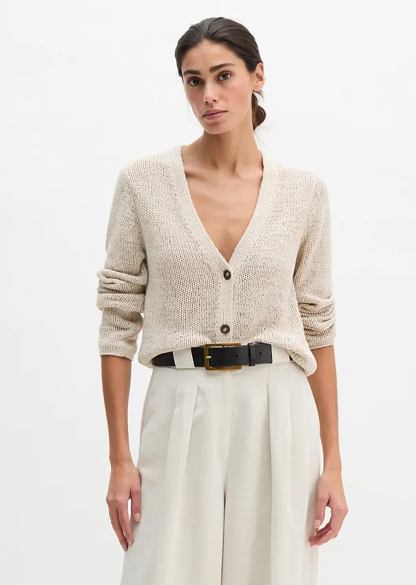 Кардиган из смесового хлопка