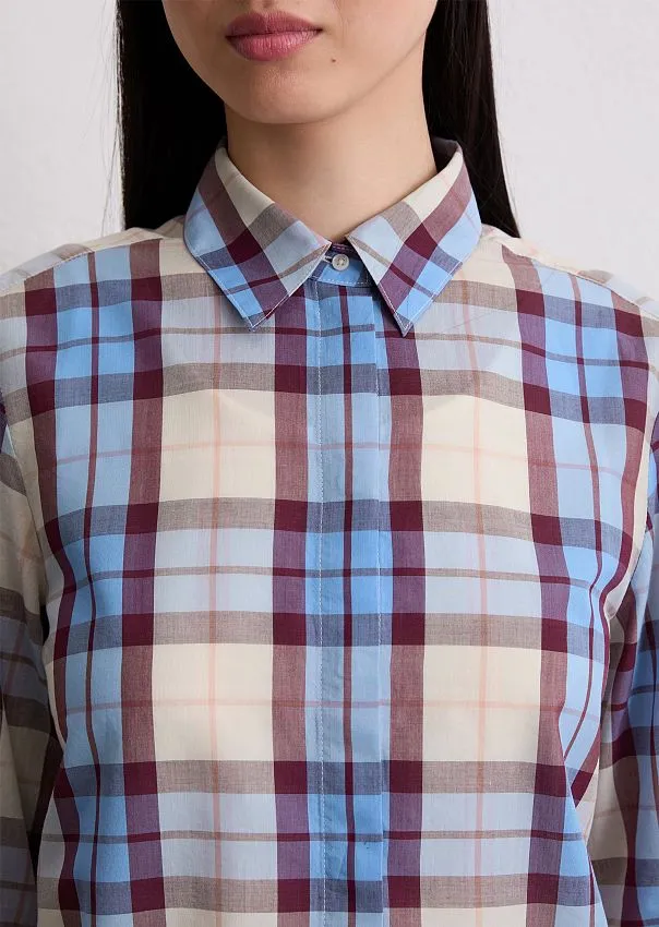 Рубашка в клетку из органического хлопка с лиоцеллом Marc o'Polo - фото 4