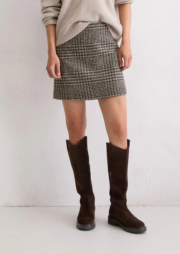 Юбка в клетку из смесовой шерсти Marc o'Polo - фото 3