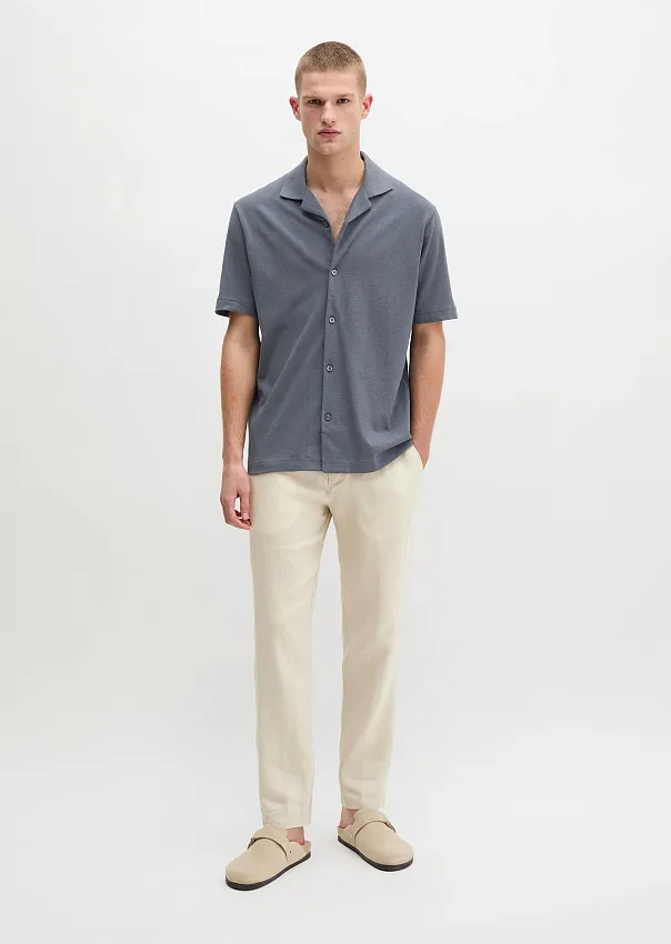 Поло из хлопка и льна
