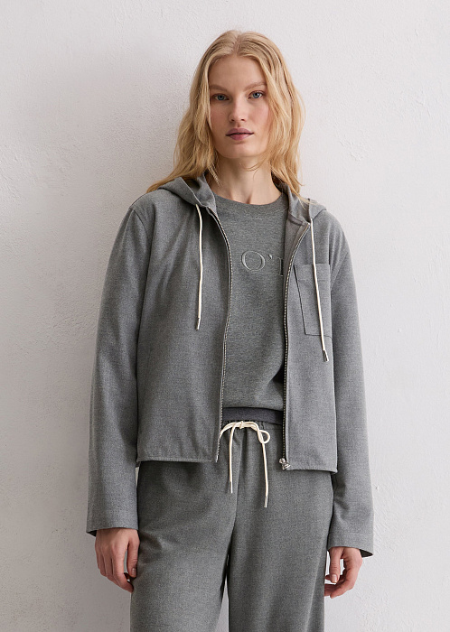 Худи с капюшоном из переработанного полиэстера и вискозы