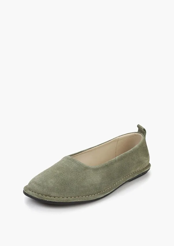 Балетки из натуральной замши