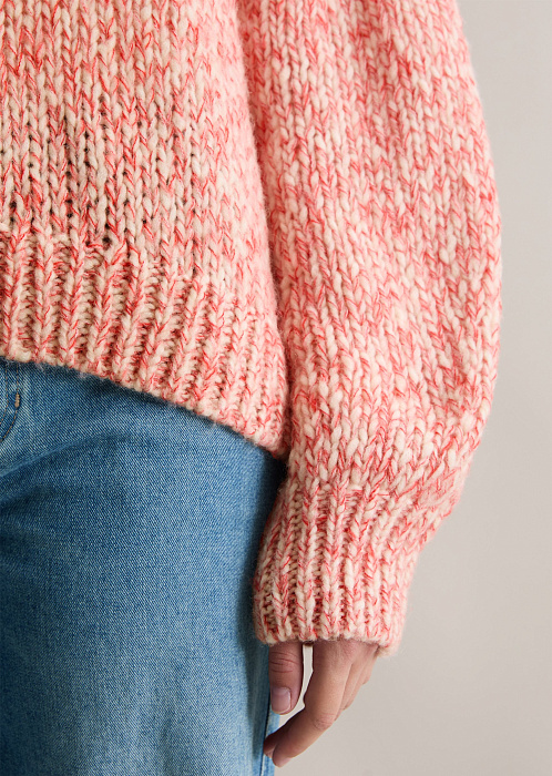 Свитер крупной вязки с добавлением шерсти альпаки