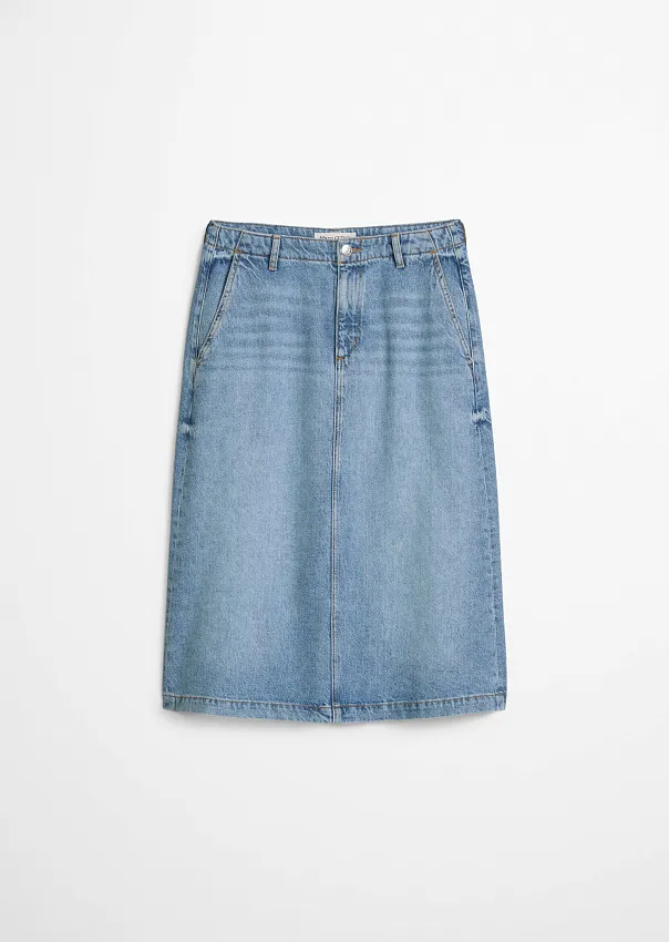 Юбка-миди из лиоцелла, льна и хлопка