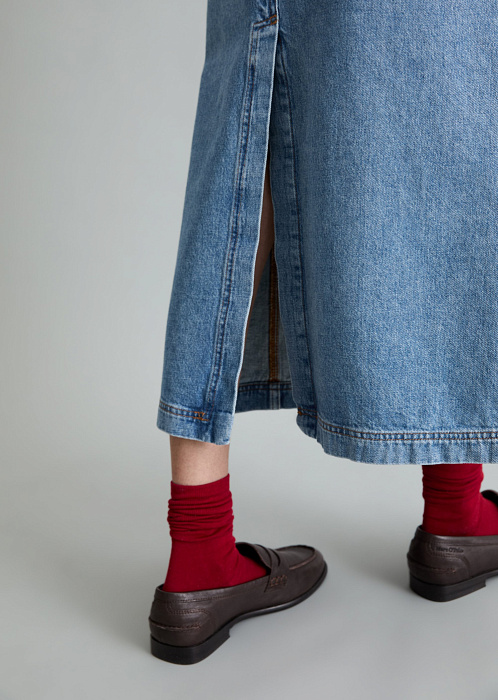 Юбка джинсовая из волокон листьев ананаса