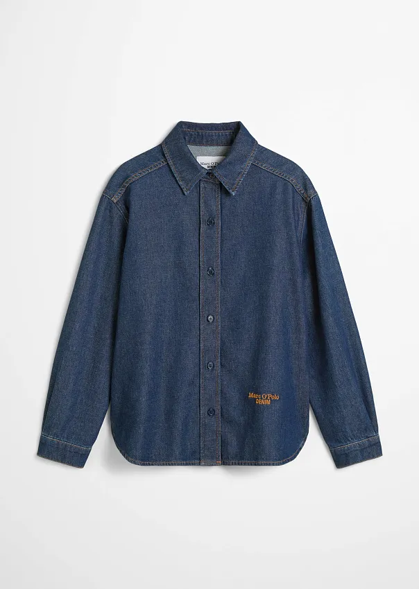 Джинсовая рубашка из органического хлопка Marc o'Polo - фото 6