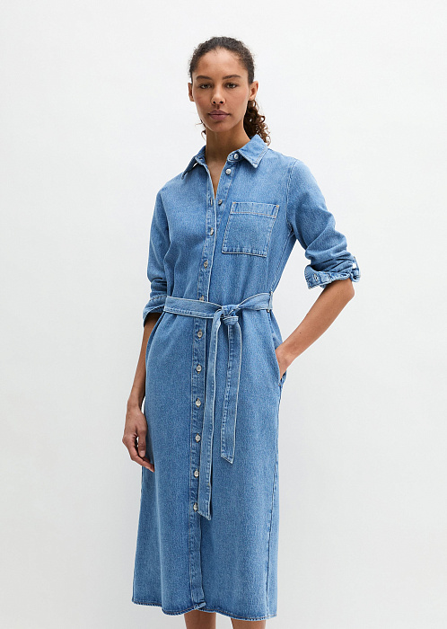 Платье джинсовое из смеси лиоцелла и хлопка