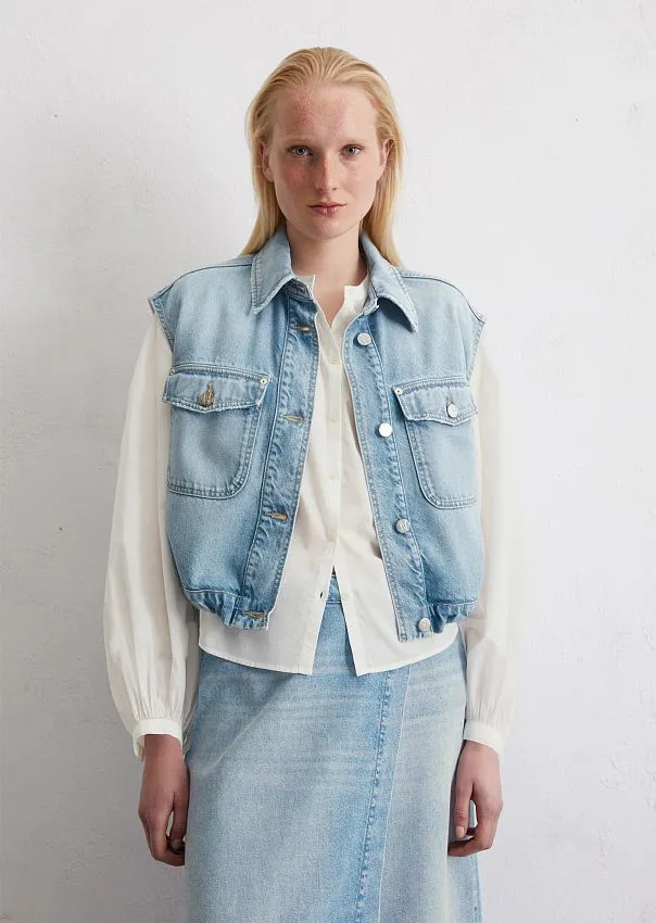 Джинсовый жилет из лиоцелла и органического хлопка Marc o'Polo - фото 1