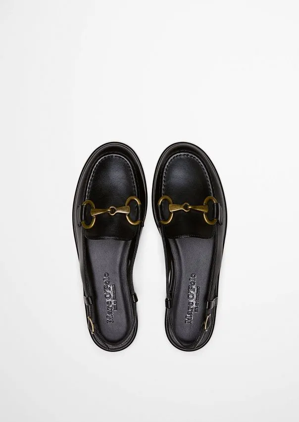 Слингбэки из натуральной кожи