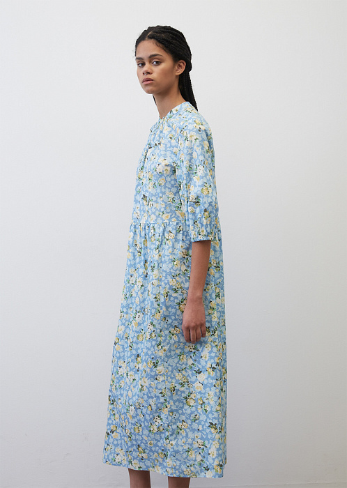 Платье с принтом из смеси органического хлопка и лиоцелла