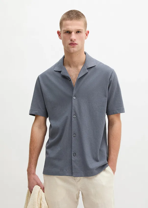 Поло из хлопка и льна
