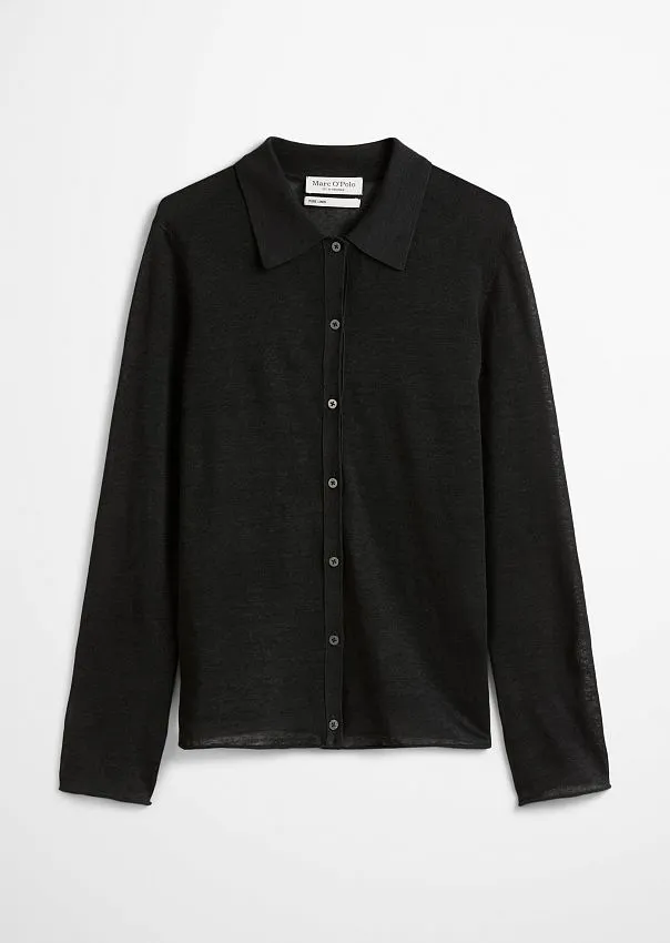 Рубашка трикотажная из чистого льна Marc o'Polo - фото 6