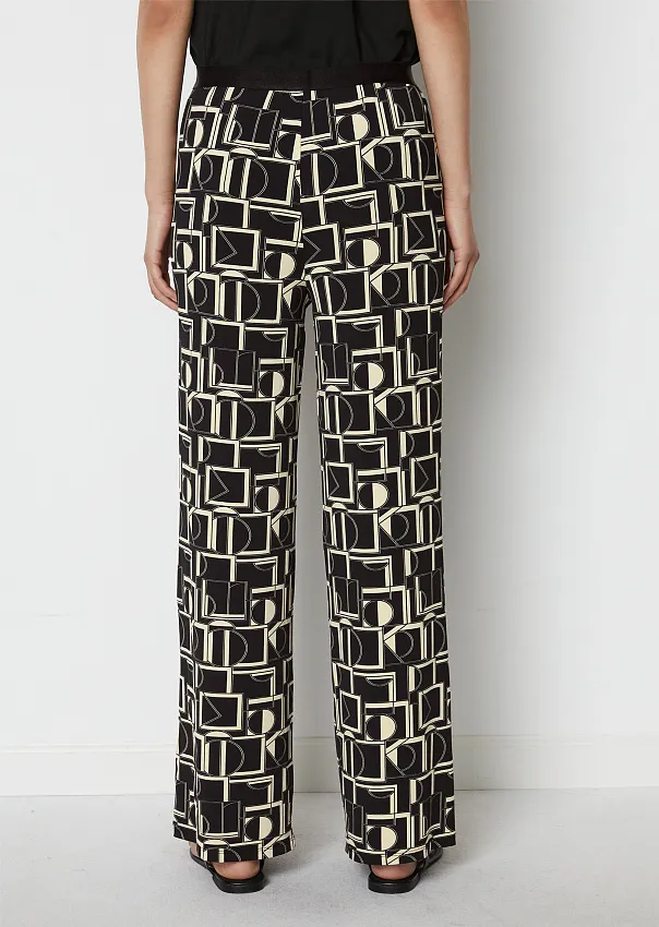 Широкие брюки из смесовой вискозы