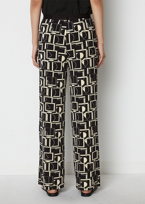 Широкие брюки из смесовой вискозы