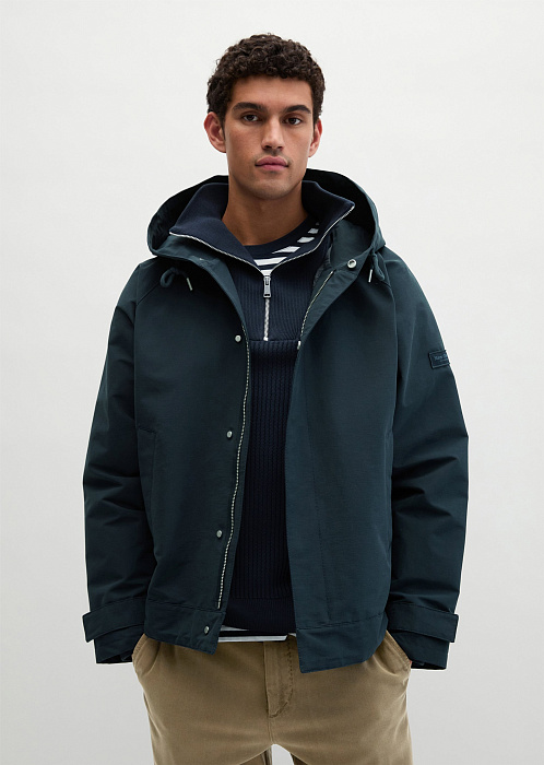 Куртка с капюшоном из хлопкового канваса