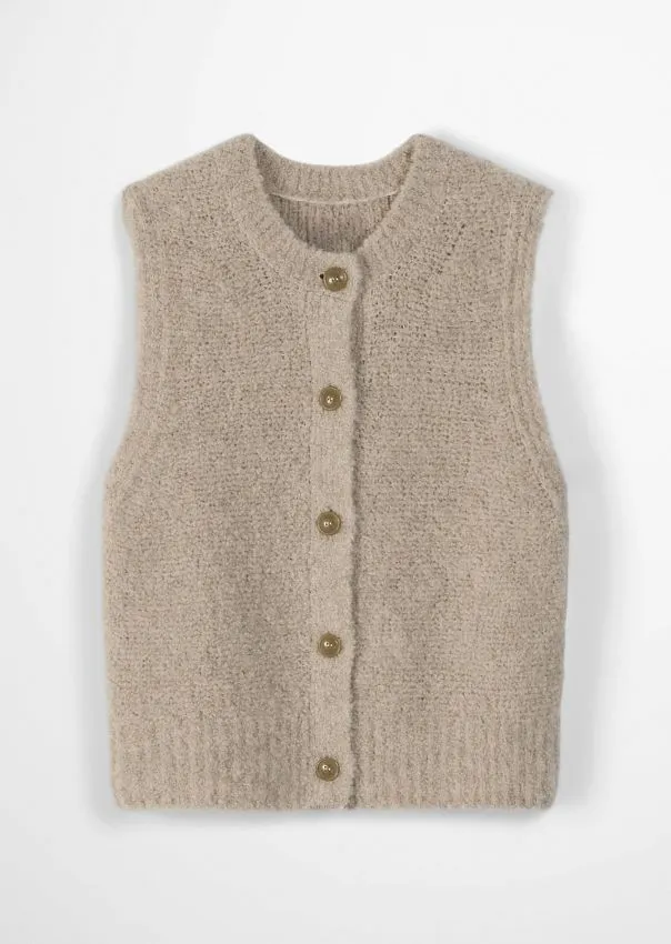 Жилет из смесовой буклированной пряжи Marc o'Polo - фото 6