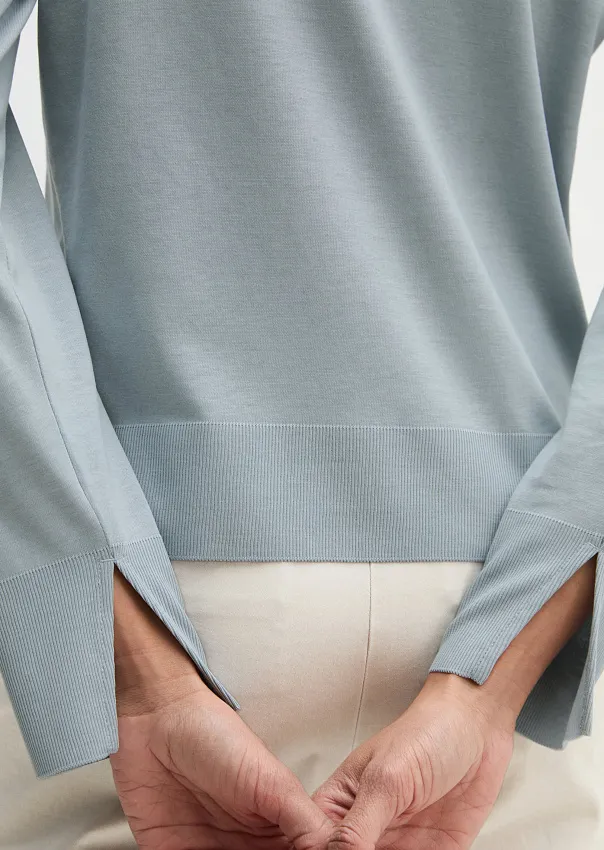 Лонгслив из смеси лиоцелла и хлопка