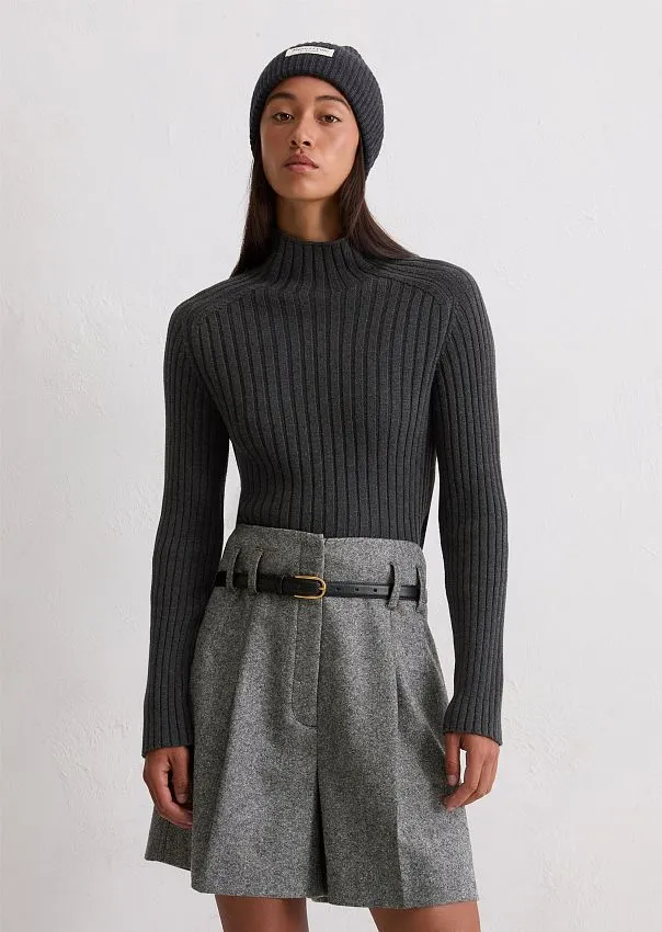 Тонкий свитер с высоким воротом из плотного хлопка Marc o'Polo - фото 1