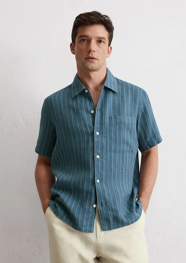 Рубашка из чистого льна Marc o'Polo - фото 1