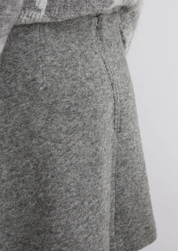 Мини-юбка из смесовой шерсти