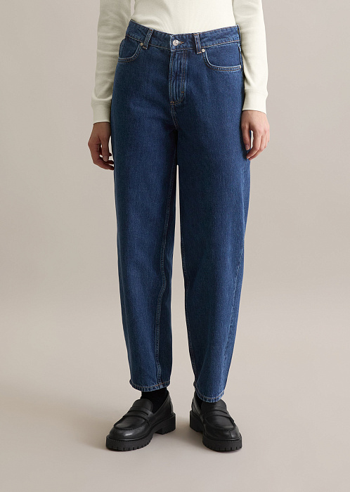 Джинсы прямые из плотного денима