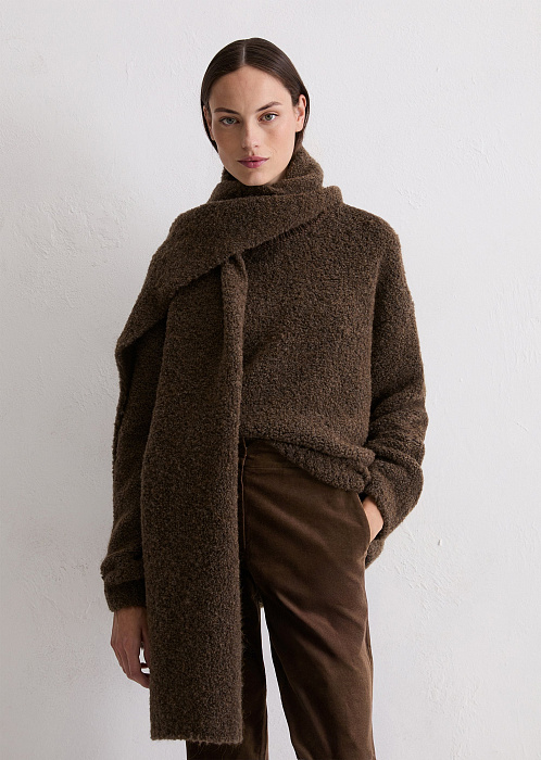 Свитер из смесовой буклированной пряжи