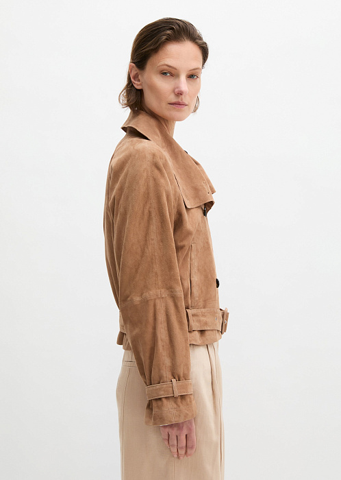 Тренч из натуральной замши