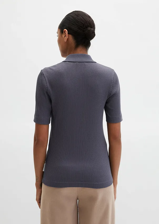 Поло из смеси хлопка и модала