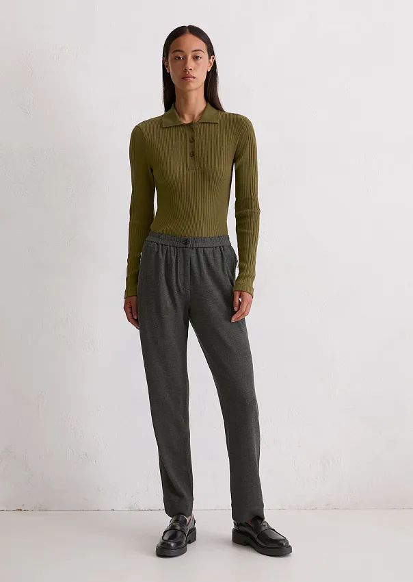 Поло трикотажное с длинными рукавами Marc o'Polo - фото 3