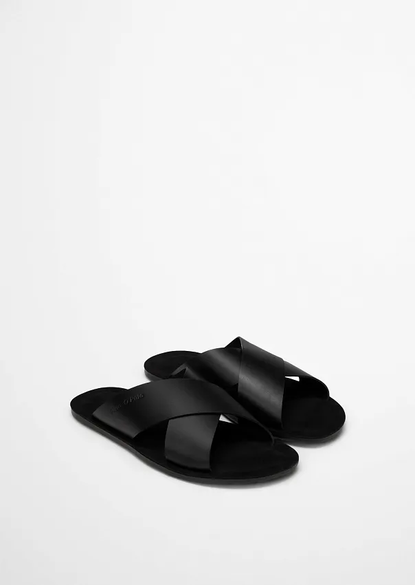 Шлепанцы из натуральной кожи