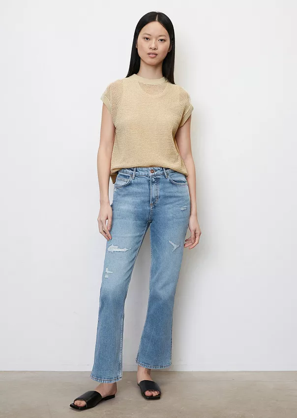 Расклешенные укороченные джинсы AHUS из смесового органического хлопка