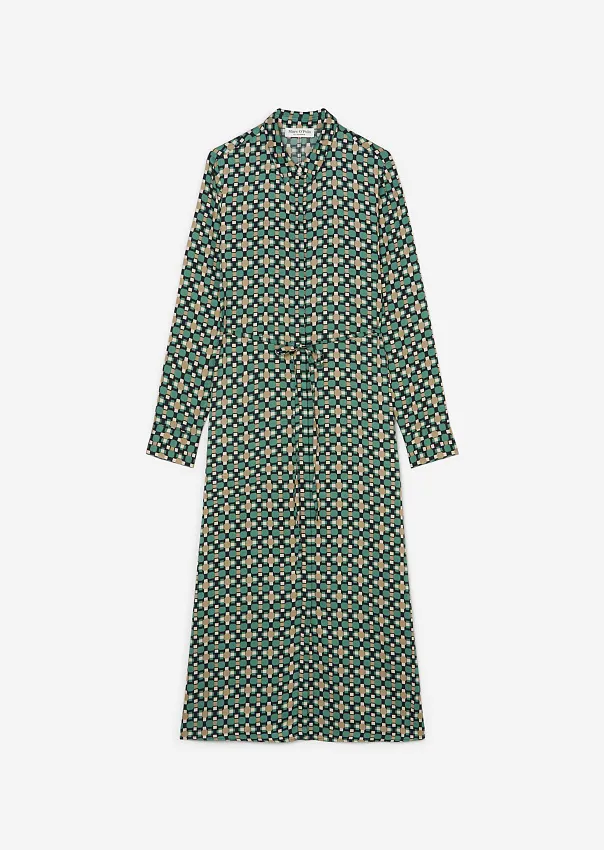 Платье-рубашка из вискозы